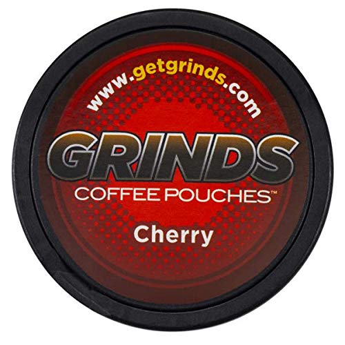 Grinds Coffee Pouches 3 Cans of Cherry Tobacco Free, Nicotine Free