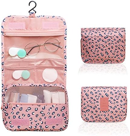 Zoevan Toiletry Cosmetic Bag Portable Makeup Pouch Waterproof Travel Organizer (Red)