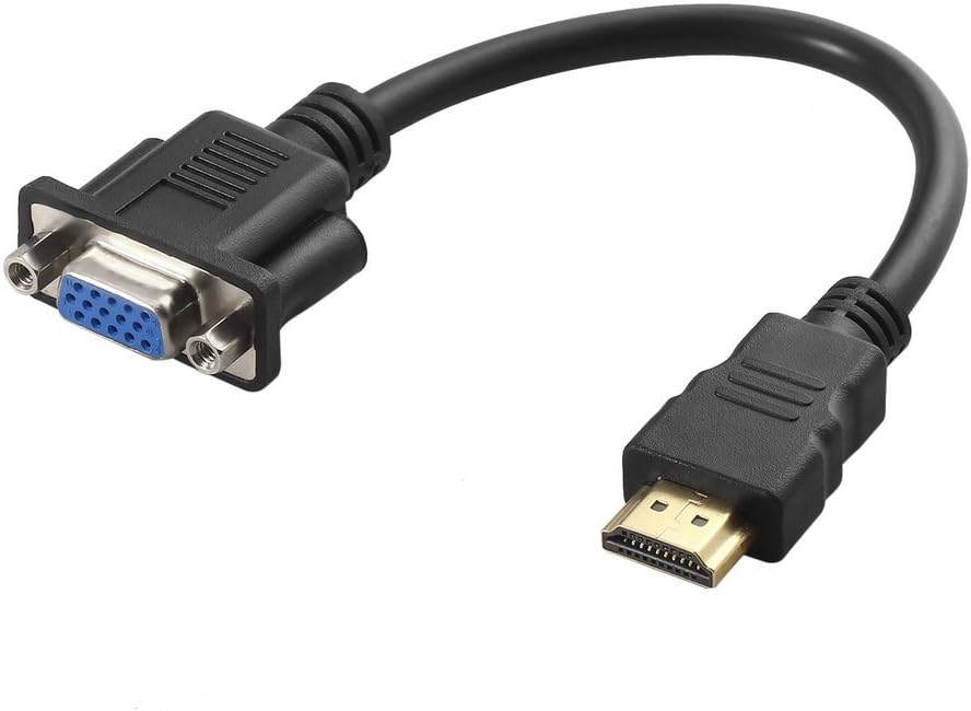 Ulable Adaptateur HDMI mâle vers VGA DSUB 15 broches femelle, câble