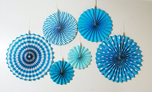 Buy My Party Suppliers Baby Shower Fan Decorations 6pcs