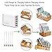 Bamboo Wooden Charging Station for Multiple Device Holder, Desktop Docking Stations Organizer Stand Compatible with Phone, Tablet, Smart Watch and Other Smart Devices (NO Include USB Charger)