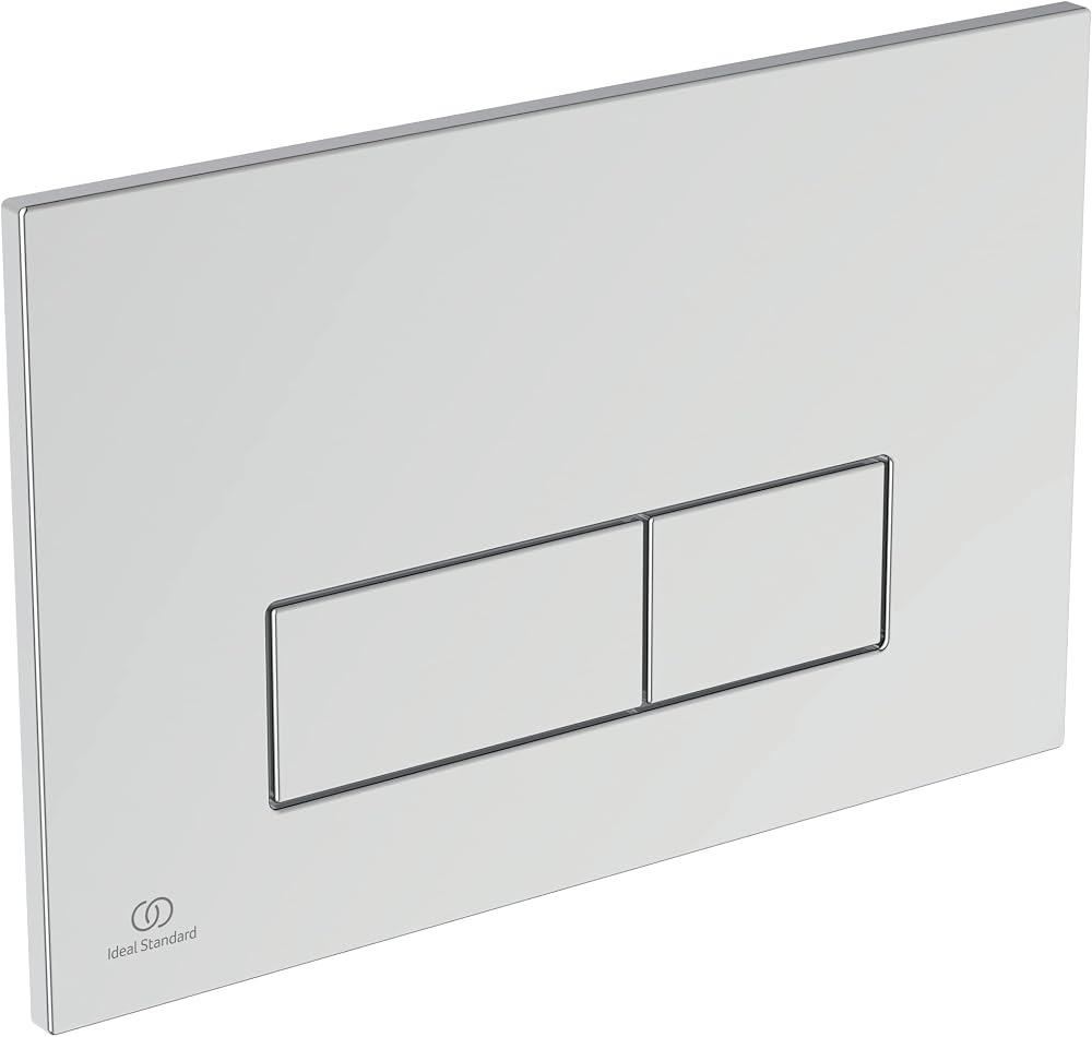 Ideal Standard Oleas Toilet Flush Plate Dual Flush Chrome Square 234x8.5x154 mm