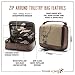 HOJ CO. Deer Zip Around Toiletry Bag - Canvas & Leather Men's Dopp Kit - Toiletry Organizer