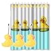 AGPtek 12PCS Home Fashions Yellow Duck Anti Rust Decorative Ducky Resin Hooks for Bathroom Shower Curtain,Bedroom,Living Room Curtain