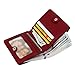 AINIMOER Small Leather Wallet for Women, Ladies Credit Card Holder RFID Blocking Women's Mini Bifold Pocket Purse, Wine