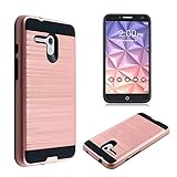Alcatel OneTouch Fierce XL Case, Slim Metal Texture Shiny Protector Phone Case for Alcatel One Touch Fierce XL (rose gold)
