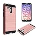 Alcatel OneTouch Fierce XL Case, Slim Metal Texture Shiny Protector Phone Case for Alcatel One Touch Fierce XL (rose gold)