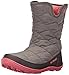 Columbia Girls' Youth Minx Slip Omni-Heat Waterproof Snow Boot, Quarry, Wild Salmon, 7 M US Big Kid