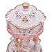 Youtang Clockwork Mechanism 3-Horse Carousel Music Box Melody Carrying You from Castle in The Sky(Laputa)(White)