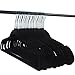Closet Complete Baby Velvet Hangers, Premium Quality, True-Heavyweight, Virtually-UNBREAKABLE, Ultra-Thin, Space Saving No-Slip, Perfect Size for Babies 0-48 months 360° SPIN, Chrome Hooks, Black 25pc
