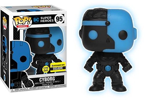 Funko Pop! Vinyl Justice League Cyborg Silhouette Glow in the Dark Entertainment Earth Exclusive