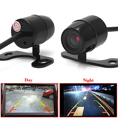 YDZN 12V 120° Mini Color CCD Reverse Backup Car Front Rear View Camera Night Vision Vehicle Safty Security Parking Kit