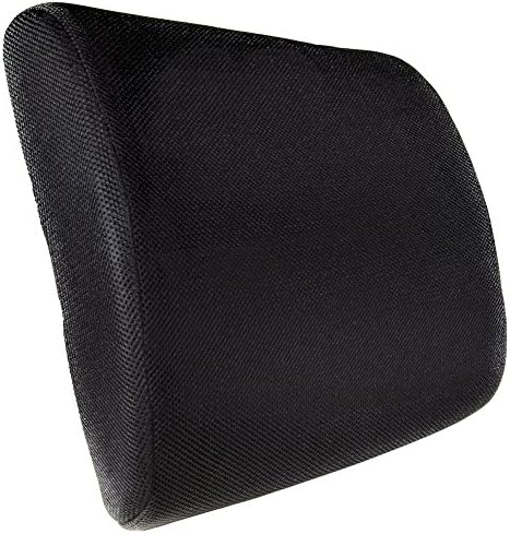 Mesh Lower Back Pillow - Lumbar Cushion - Memory Foam Support for Back Discomfort and Pain Relief - Assists Proper Posture For Office Chairs, Car Seats &amp; Wheel Chairs