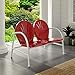 Crosley Furniture Griffith Metal Outdoor Loveseat, Red