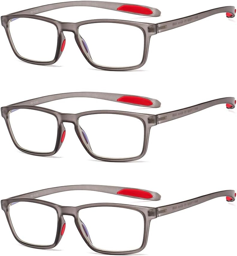 Suertree 3 Pack Blue Light Blocking Computer Reading Glasses