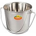 Advance Pet Products Heavy Stainless Steel Round Bucket, 4 Quart