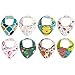Bandana Baby Bibs - 8 Pack Waterproof Unisex Ultra Soft - 3 Layers Technology - Perfect for Boys & Girls with Sensitive Skin, Teething Drooling, Feeding - Perfect Gift for Newborn, Infants & Toddlers