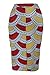 Annflat Women's African Print High Waist Stretch Bodycon Pencil Midi Skirt Small Multi