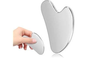 PICKBEAU Stainless Steel Gua Sha Facial Tools for Face, Metal Wrinkle & Anti-Aging Devices Gua Sha Tighten Skin Massage Guasha Beauty Tool for Body Eyes Neck Massager Skin Care