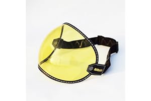 MJMOTO Universal Open Face 3/4 Helmet Visor Lens Bubble Motorcycle Windshield Capacete Lens Vintage Motorbike Helmet Goggles (Yellow)