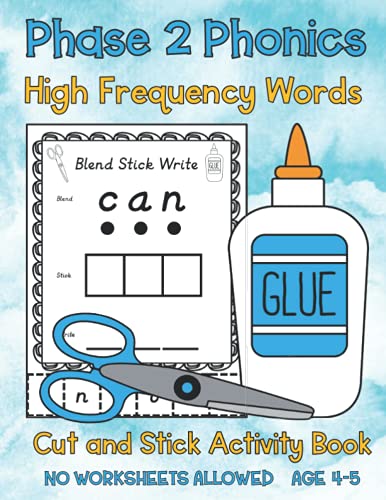 Phase 2 Phonics High Frequency Words Cut and Stick