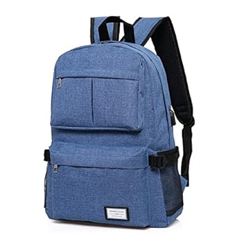 Aeoss Laptop and Notebook Backpack for Men and Women Girls with USB Charging Port Fits 12-17 inch, Waterproof School Rucksack Business Daypack Travel College Backpack (Blue)