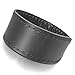 INBLUE Men's Wide Alloy Genuine Leather Bracelet Bangle Cuff Black Adjustable