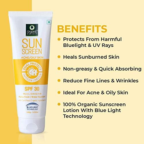 organic harvest sunscreen for oily skin spf 30