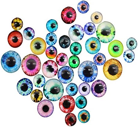 XuxMim New 50Pcs Funny Multicolor Joggle Moveable Eyes DIY 20mm Plastic Googly C(Multicolor3,20mm)