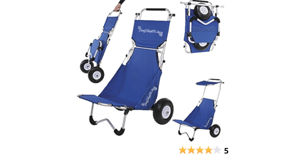 surfshop24 Carrito de Playa con Asiento y Techo para ...