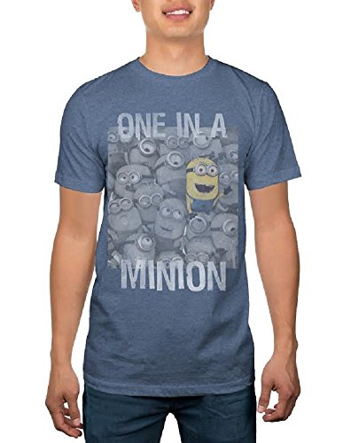 Despicable Me One in a Minion Men's Soft Navy T-Shirt XL