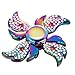 Tiean Rainbow Aluminum Metal Tri Hand Finger Spinner Fidget EDC Desk Toy Gyro