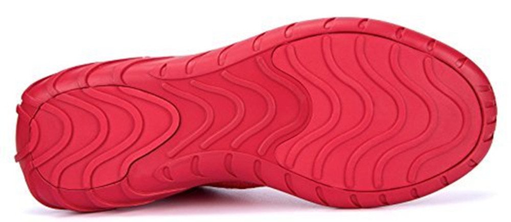 Soulsfeng Men Women Unisex Casual Fashion Sneakers Glow in Dark Running Shoes (Men US7=EUR40=25CM, Red (Fabric Lining))