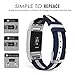 MoKo Fitbit Charge 2 Band , Fine Woven Nylon Adjustable Replacement Strap + Connector for 2016 Fitbit Charge 2 Heart Rate + Fitness Wristband, Wrist Length 5.39