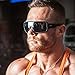 Verdster Casual Oversized Shield Sunglasses For Men - Matte Black Frame Wraparound Terminator Shades - Great for Driving & Beach use - Accessories Included