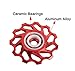 Cycling MTB Road Bike Aluminum Ceramic Bearing Pulley Jockey Wheel for Rear Derailleur 11T (5 Color), 1 Pcs