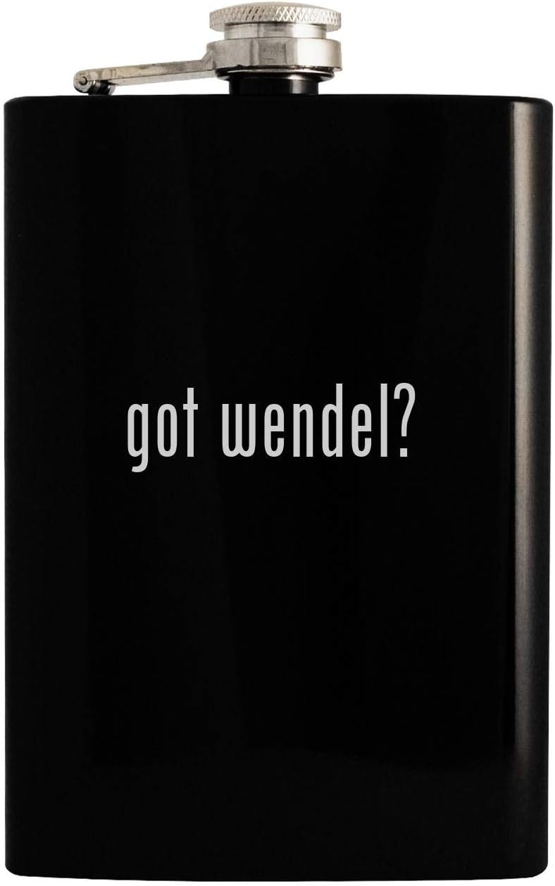 got wendel? - Black 8oz Hip Drinking Alcohol Flask