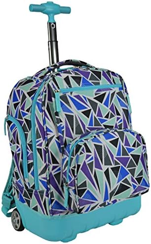 Pacific Gear Treasureland Polycarbonate Molded Ultralight Rolling and Shoulder Backpack - Diamond (19-Inch)