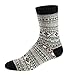 Ueither Unisex Mens/Womens 5 Pairs Vintage Style Thick Knitting Wool Warm Winter Fall Crew Socks