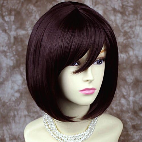 Lovely Silky Short Bob Dark Auburn Wig Ladies Wigs Skin Top WIWIGS