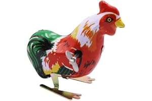Gadpiparty 3pcs Toys Jumping Chicken Jumping Tin Vintage Iron Rooster Metal Toy Stingy Person Nostalgia