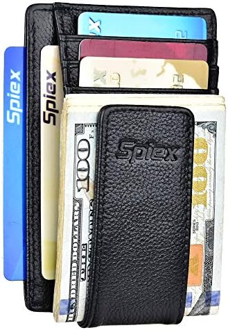 Money Clip Leather Magnet RFID Blocking Wallet for Men Slim Front Pocket Wallet