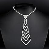 Fashion Wedding Jewelry Silver Plated Necktie Necklace For Women Party Accessory