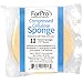 ForPro Compressed Cellulose Sponge - Round Face and Body Sponge - Natural Yellow - 2.75’’ - 12-Count