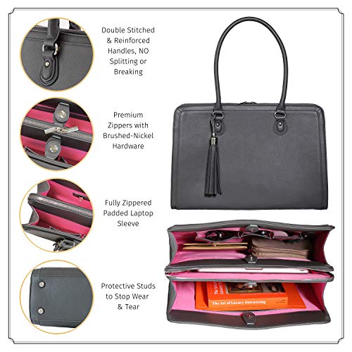 Laptop Bag for Women 17 inch Handmade Luxury Computer Briefcase
