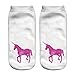 Orlesp-Unicorn Socks Low Cut Ankle Socks Unicorn Element Cartoon Boat Socks (7 pack/Multicolor)