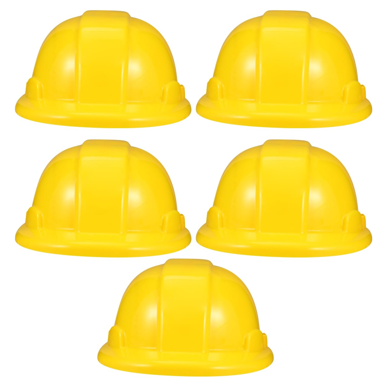 TOYANDONA 5pcs Kids Yellow Construction Hat Plastic Childrens Hard Hat Toy Construction Worker Helmet for Kids Dress Up Costume Child Party Engineer Hard Plastic Cap