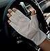 JURUAA Breathable Cool Fingerless Gloves UV Lightweight Cute Evening Fingerless Gloves Beige