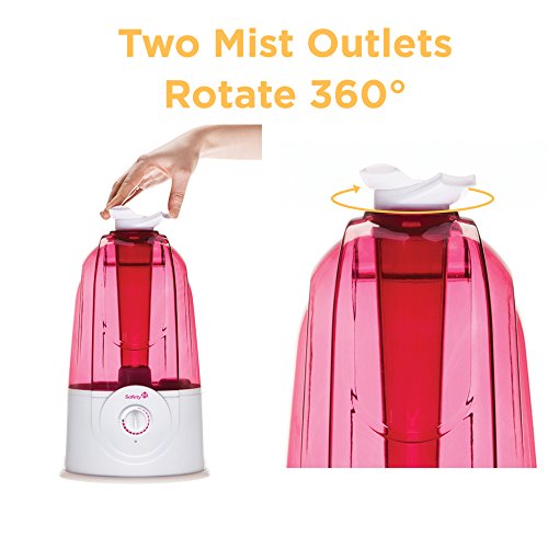 Safety 1st Ultrasonic 360 Degree Cool Mist Humidifier, Pink