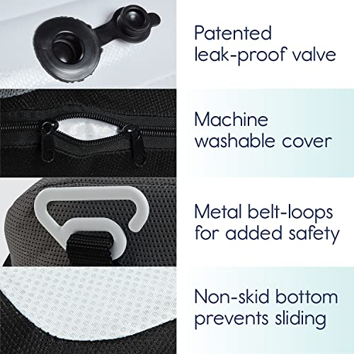 hiccapop UberBoost Inflatable Booster Car Seat Blow up Narrow Backless Booster Car Seat for